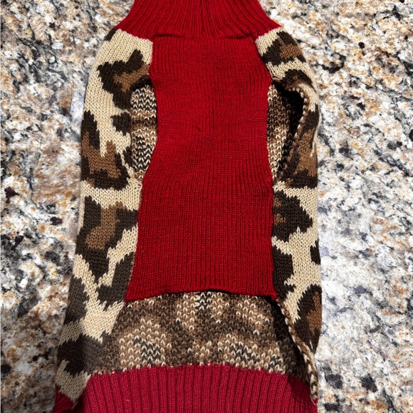 Boutique dog puppy sweater by glamour to the bone leopard size medium - Picture 2 of 2